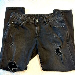 JAG jeans, distressed, black, size 12